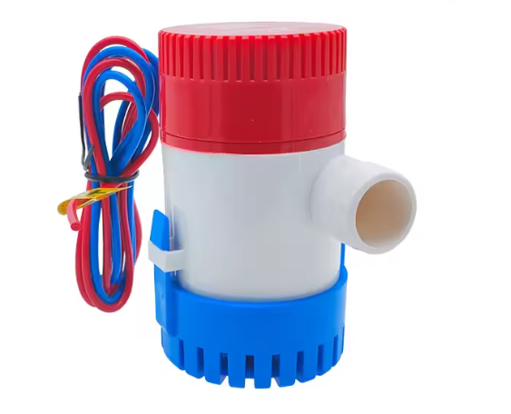 Small 12V or 24V DC submersible bilge pump for backup aquaponics failsafe